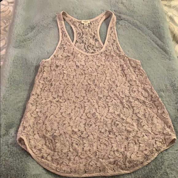 Vintage Lavender Mauve Aritzia Wilfred Lace Tank - Picture 1 of 3